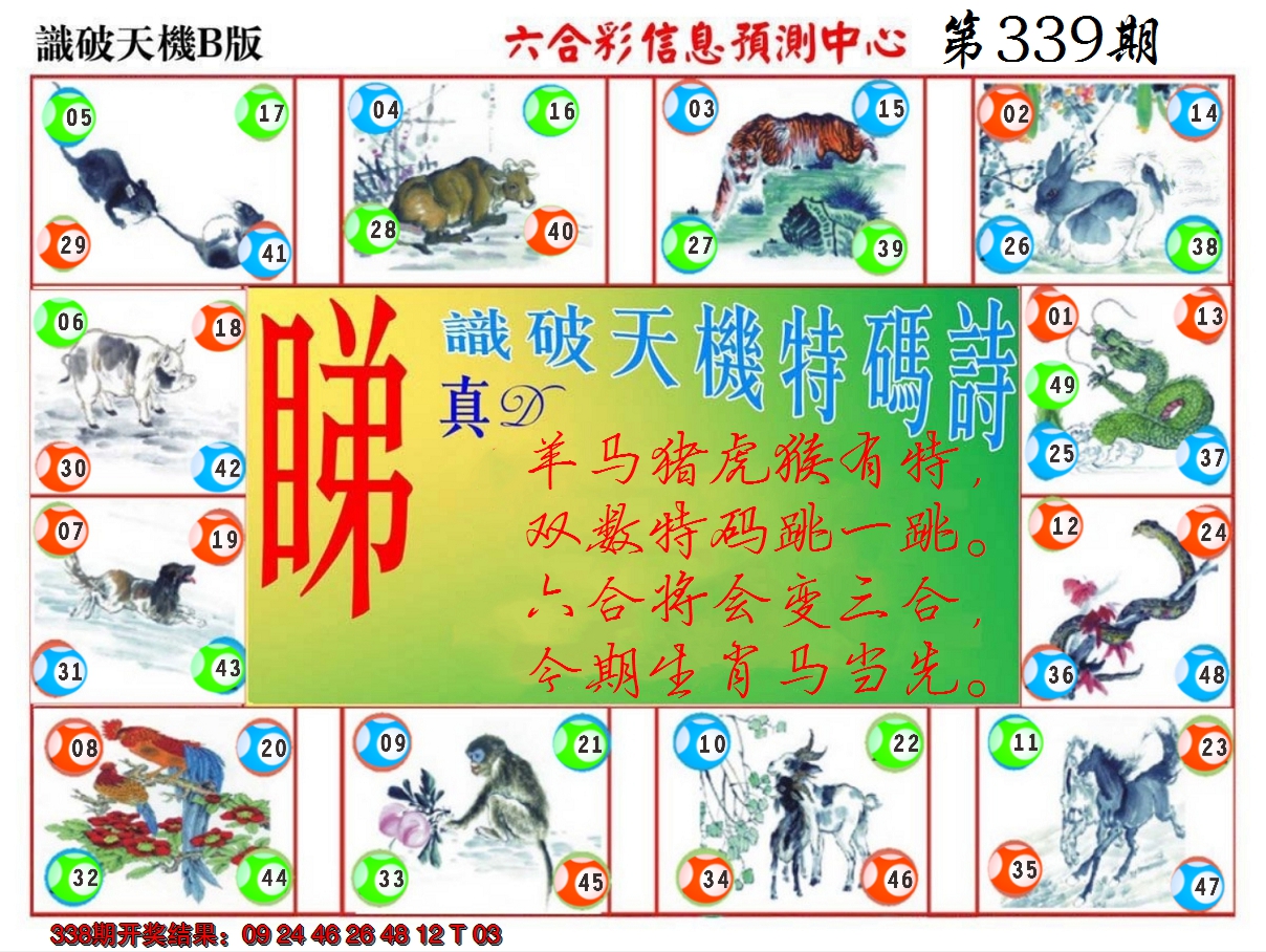2024339期识破天机B版