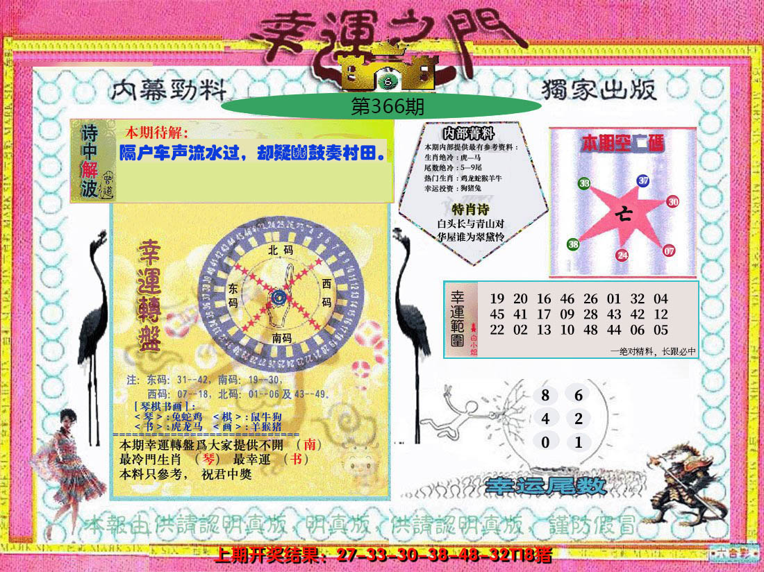 2024366期幸运之门