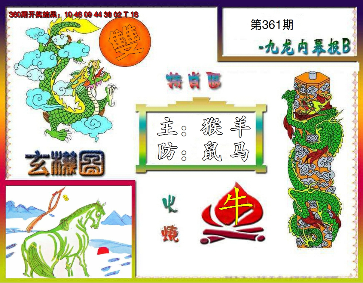 2024361期九龙内幕特肖图B