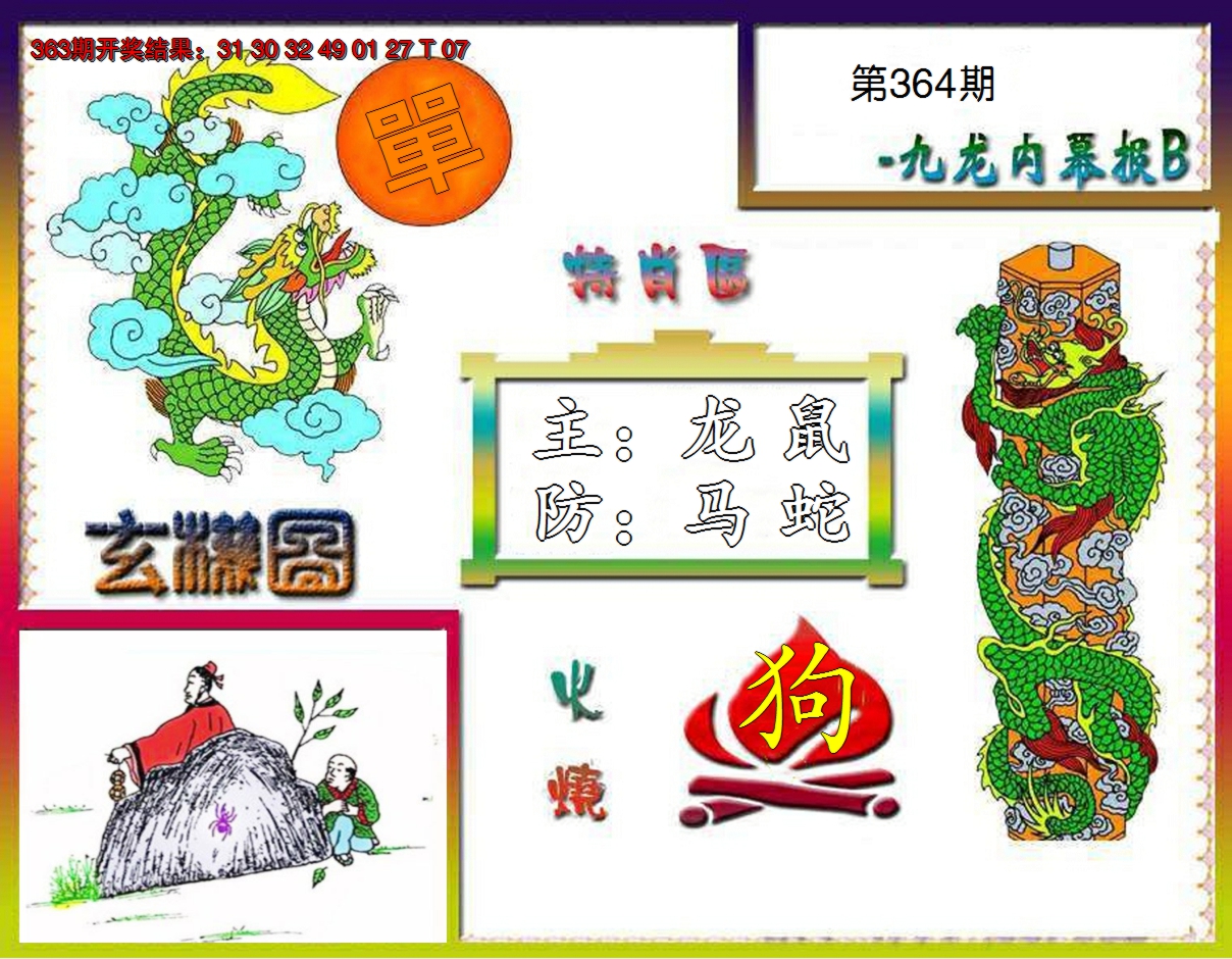 2024364期九龙内幕特肖图B