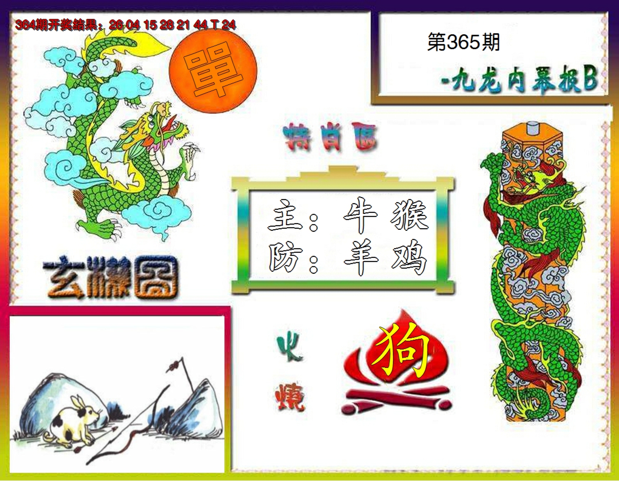 2024365期九龙内幕特肖图B