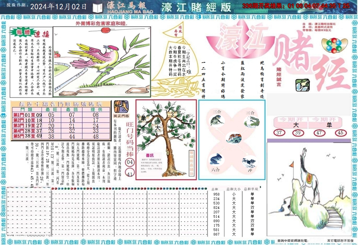 2024337期濠江赌经A