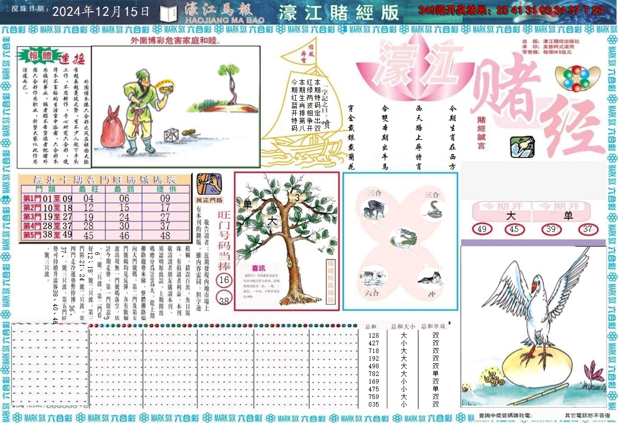 2024350期濠江赌经A