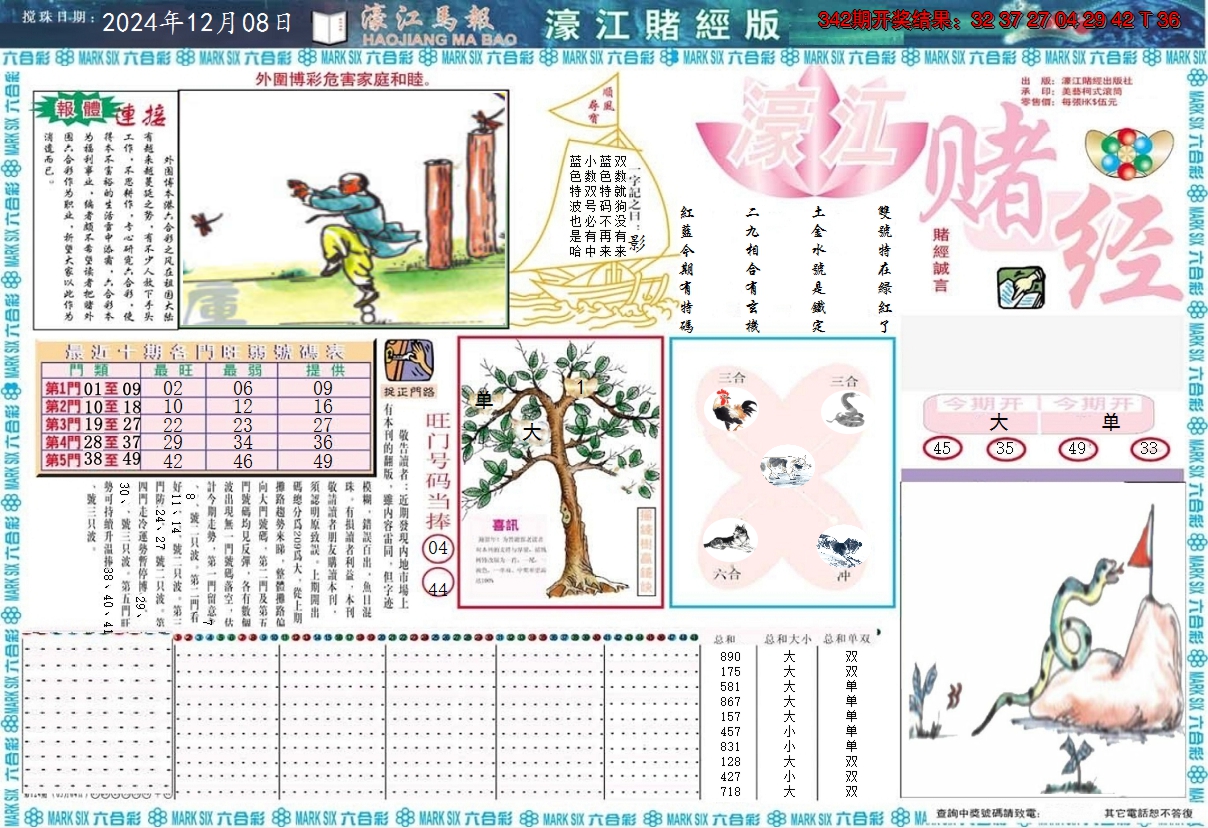 2024343期濠江赌经A