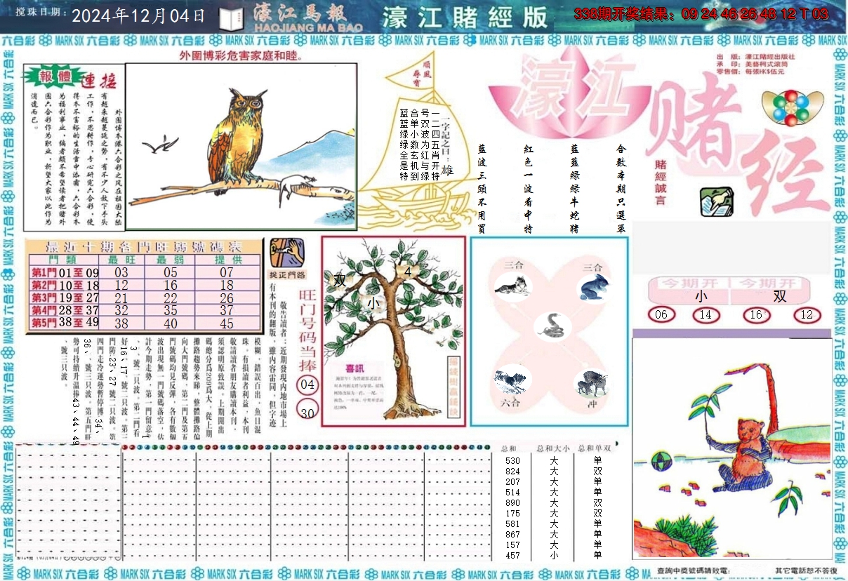 2024339期濠江赌经A