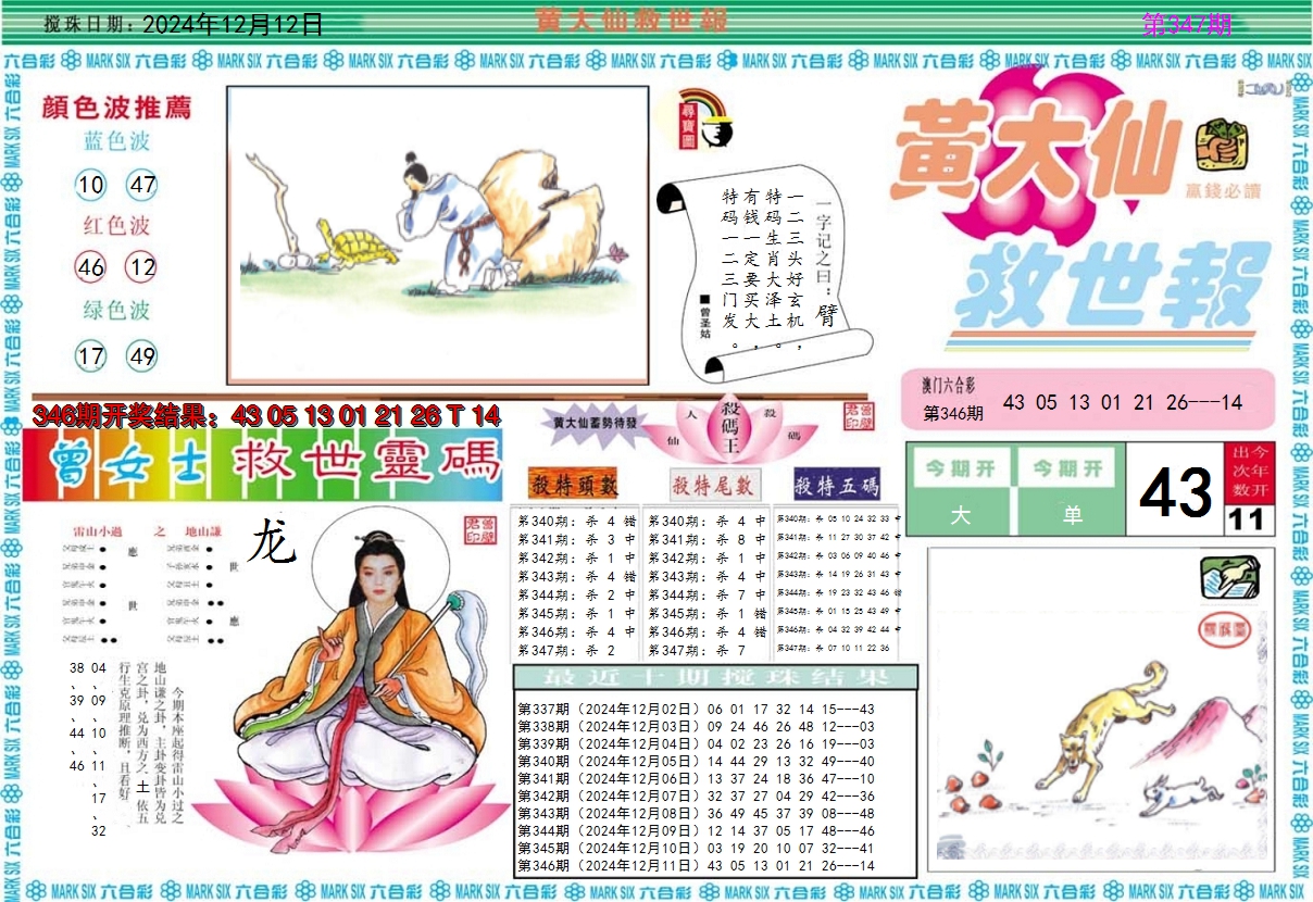 2024347期黄大仙救世A