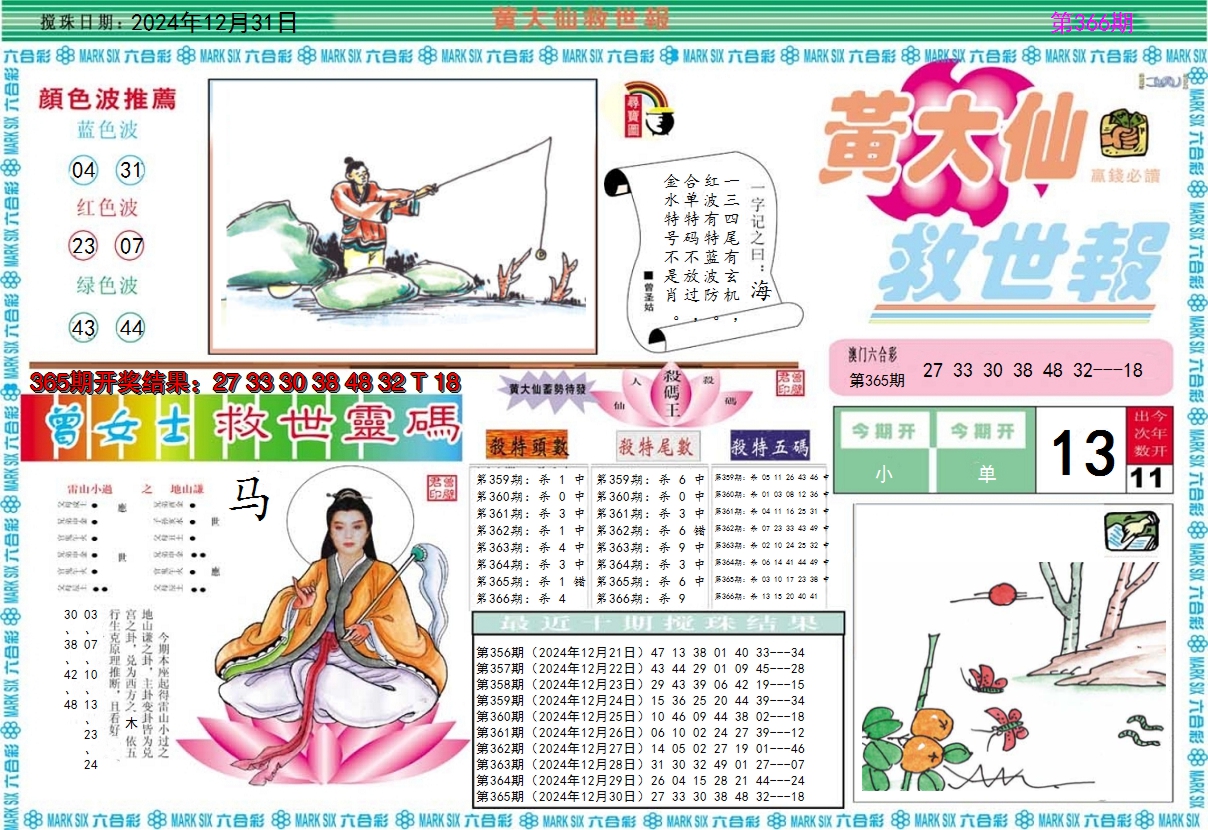 2024366期黄大仙救世A