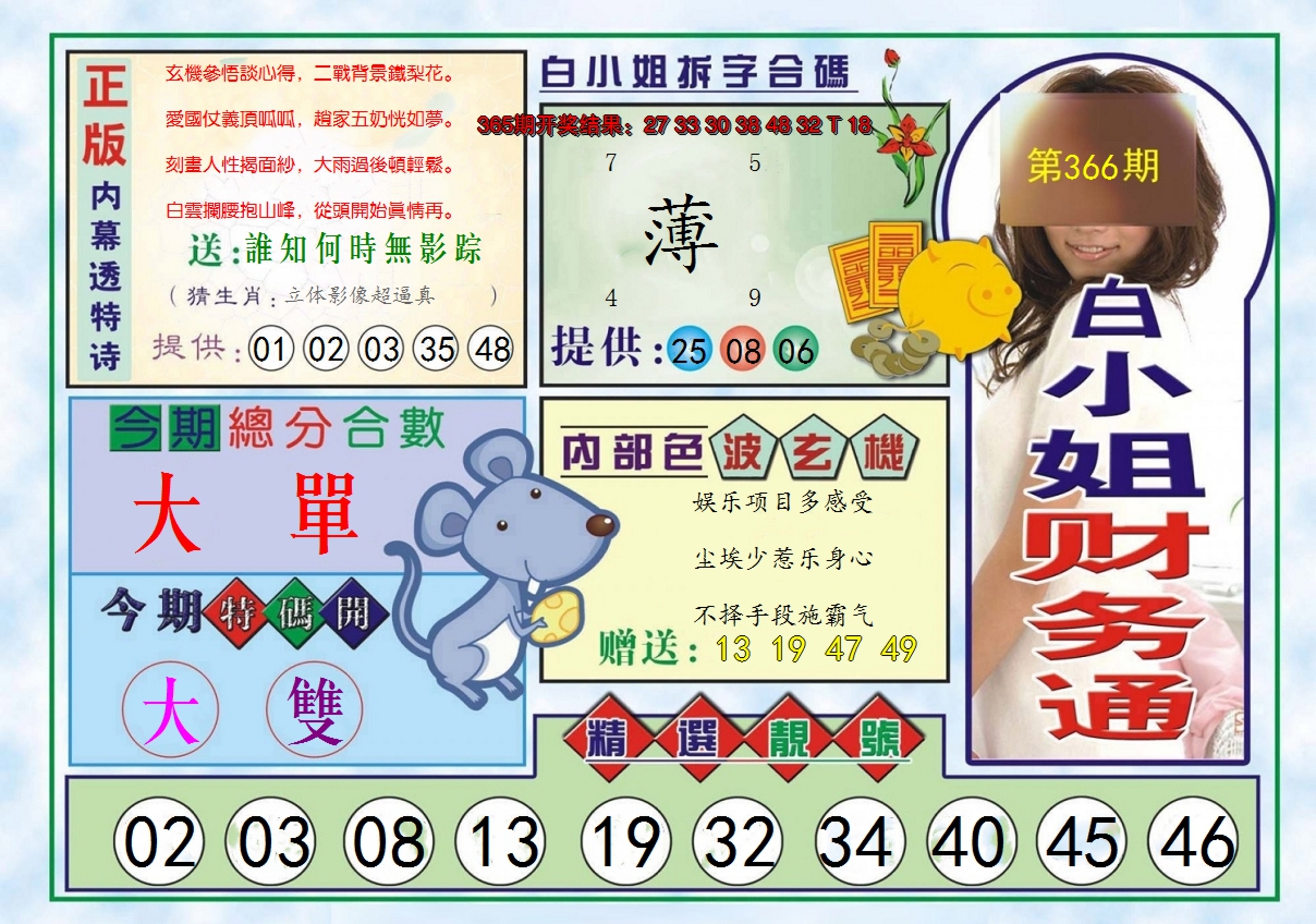 2024366期白小姐财务通