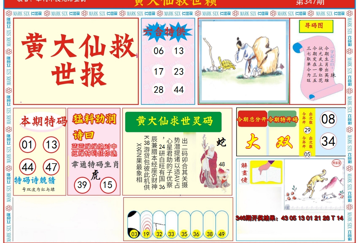 2024347期新黄大仙救世A