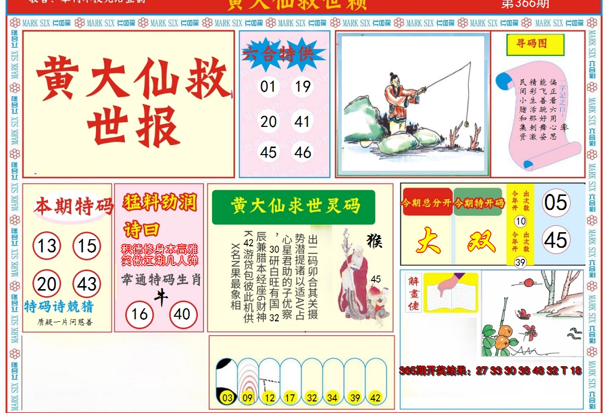 2024366期新黄大仙救世A