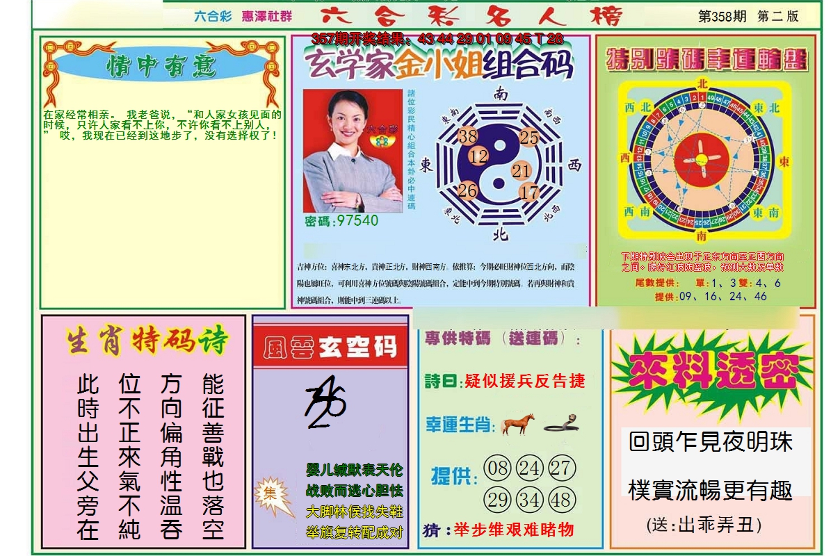2024358期名人榜B