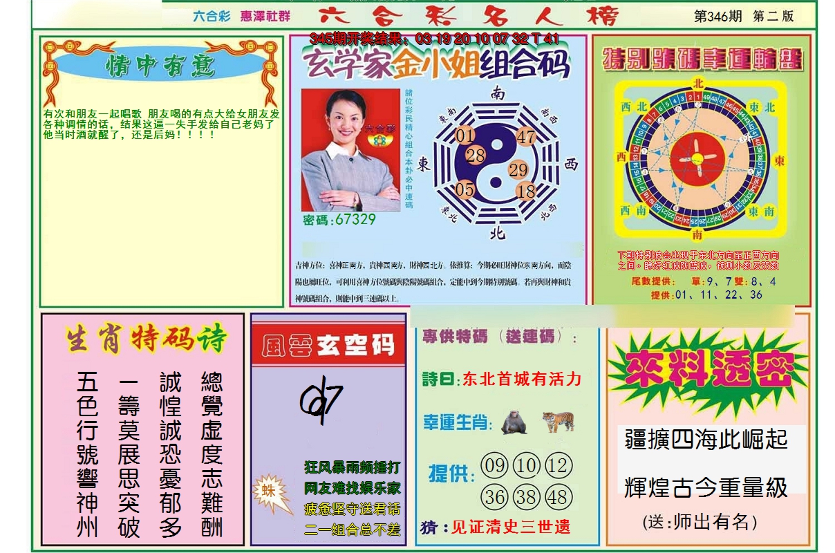 2024346期名人榜B