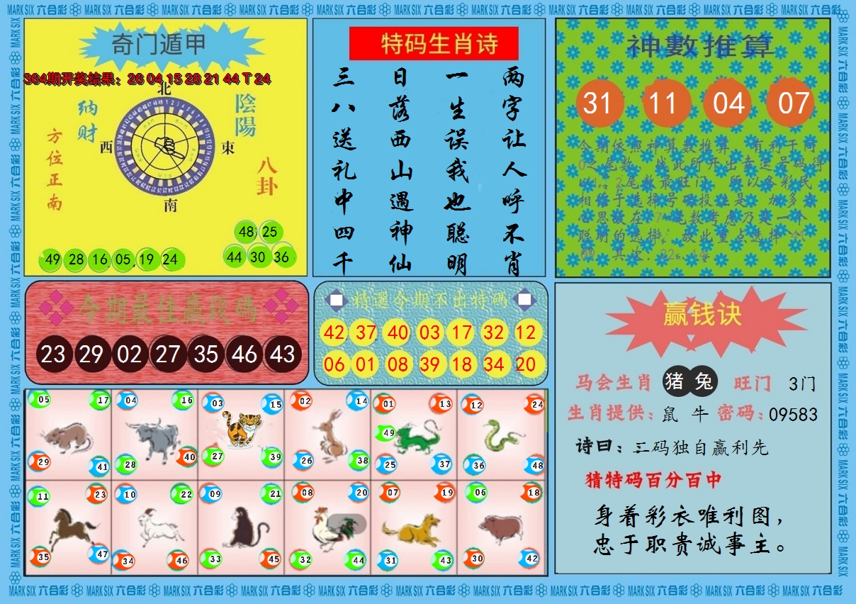 2024365期黄大仙灵码B
