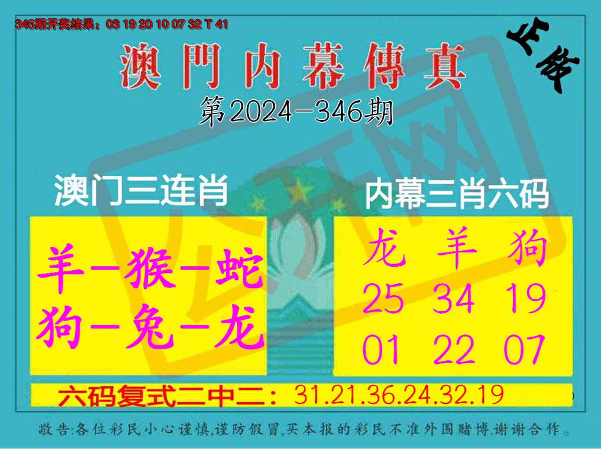 2024346期内幕传真三肖版