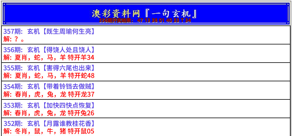 2024357期澳门一句玄机