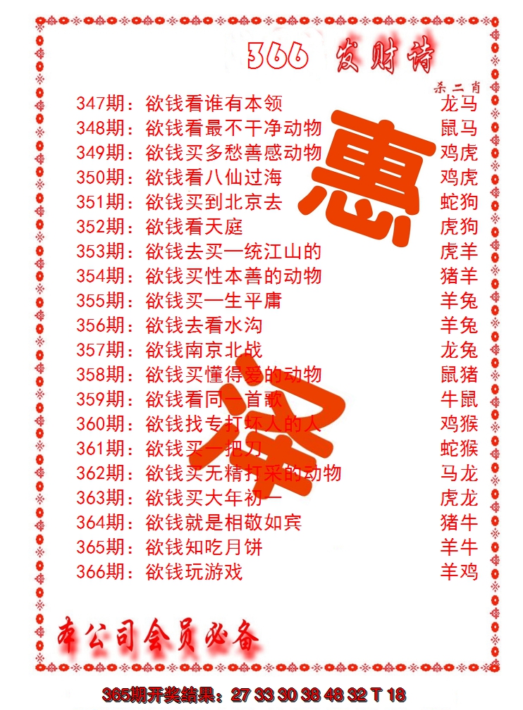 2024366期发财诗-AB