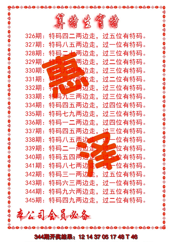 2024345期算特生肖诗