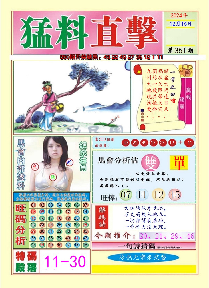 2024351期猛料直击A