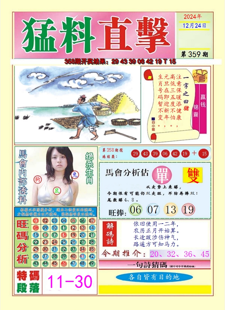 2024359期猛料直击A