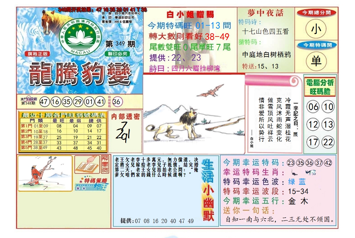 2024349期龙腾豹变