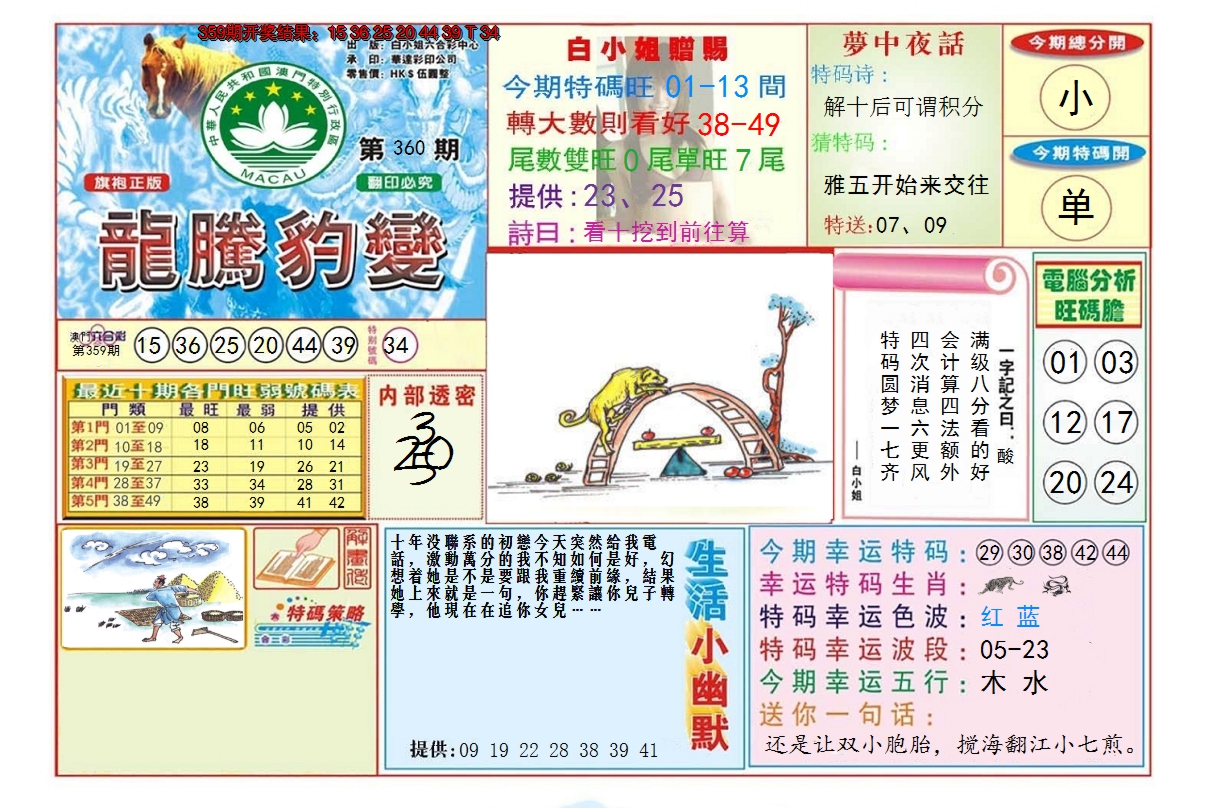 2024360期龙腾豹变