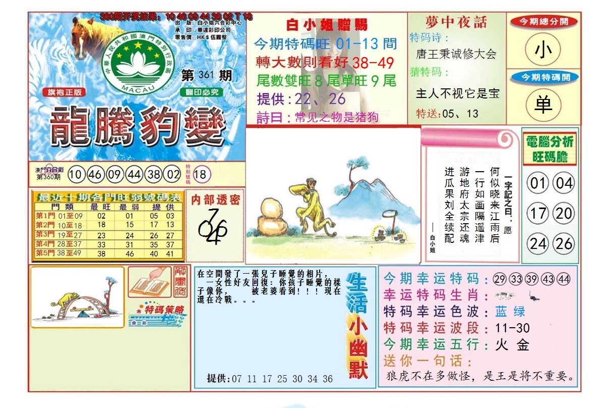 2024361期龙腾豹变