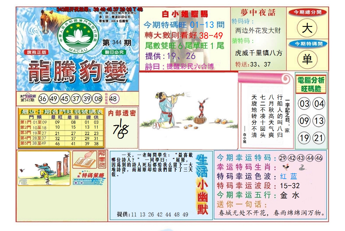 2024344期龙腾豹变