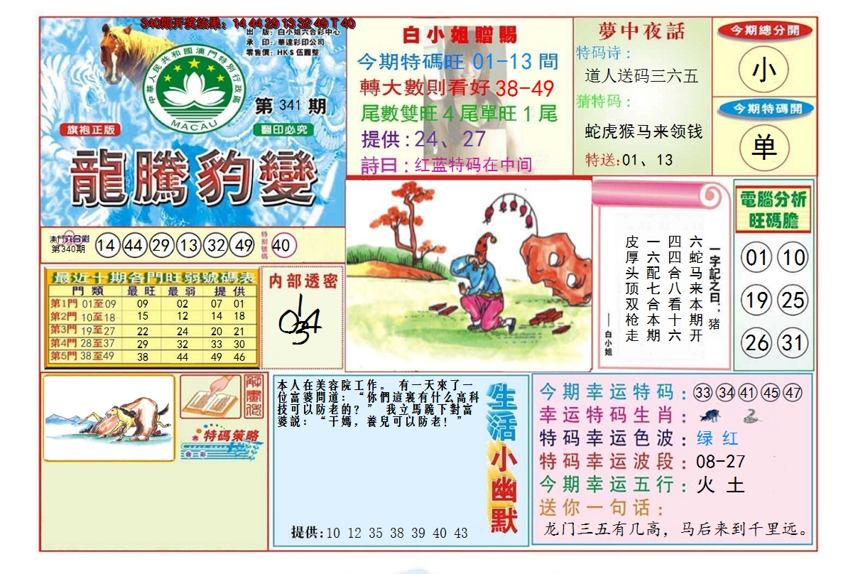 2024341期龙腾豹变