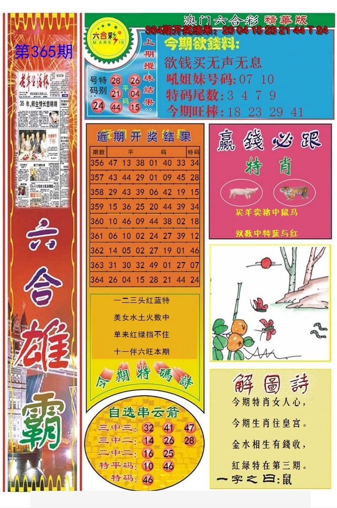 2024365期六合雄霸