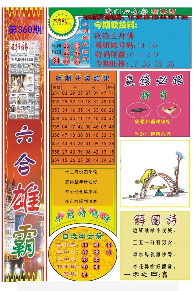 2024360期六合雄霸