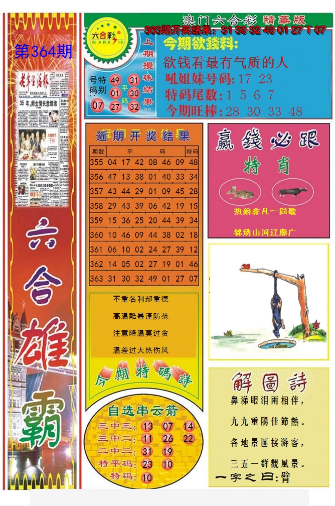 2024364期六合雄霸
