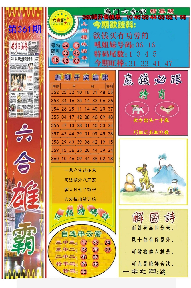 2024361期六合雄霸