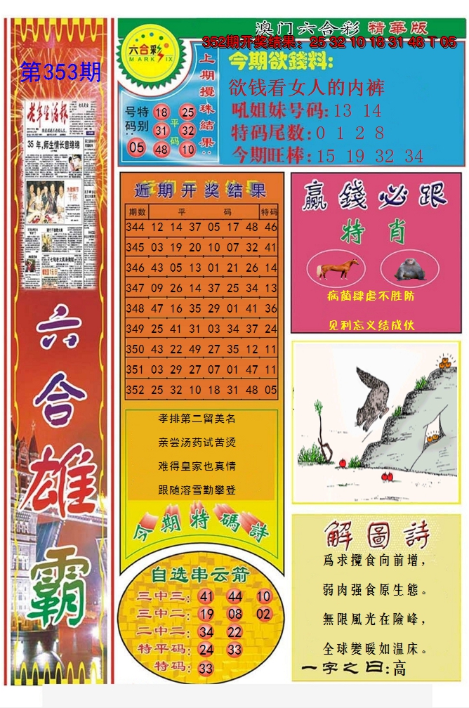 2024353期六合雄霸