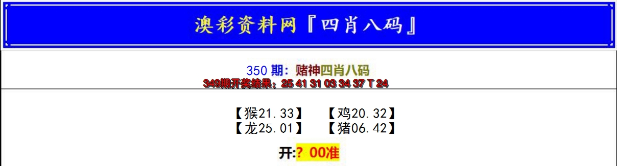 2024350期赌神四肖八码