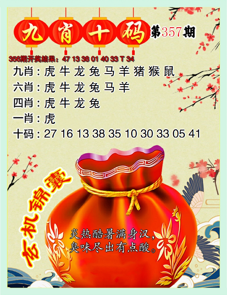 2024357期九肖十码