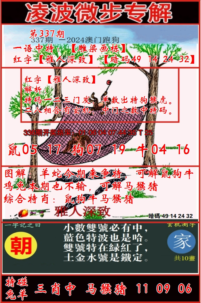 2024337期凌波微步
