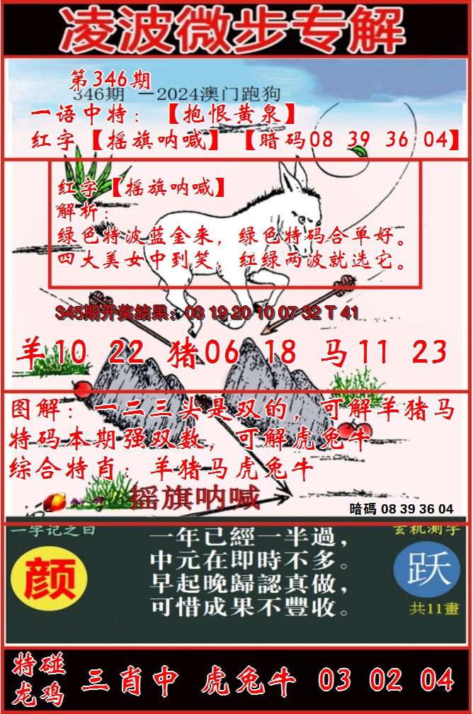 2024346期凌波微步