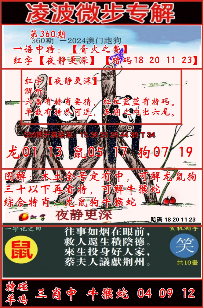 2024360期凌波微步