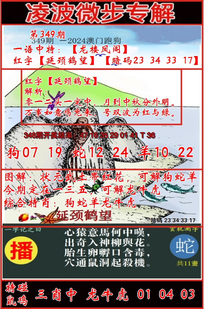 2024349期凌波微步