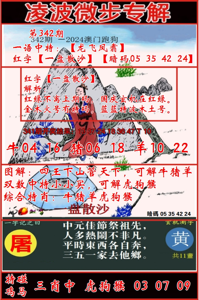 2024342期凌波微步