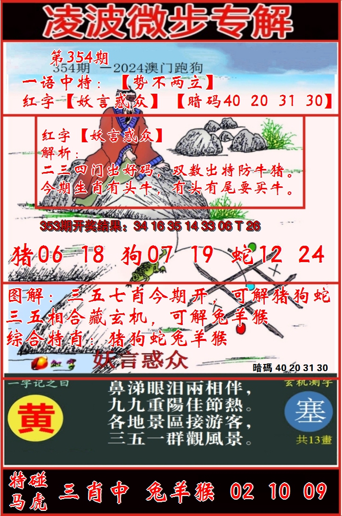 2024354期凌波微步