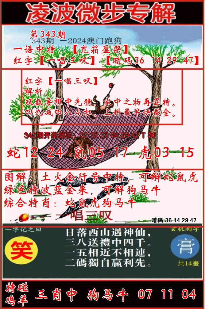 2024343期凌波微步