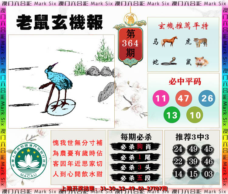 2024364期老鼠玄机报