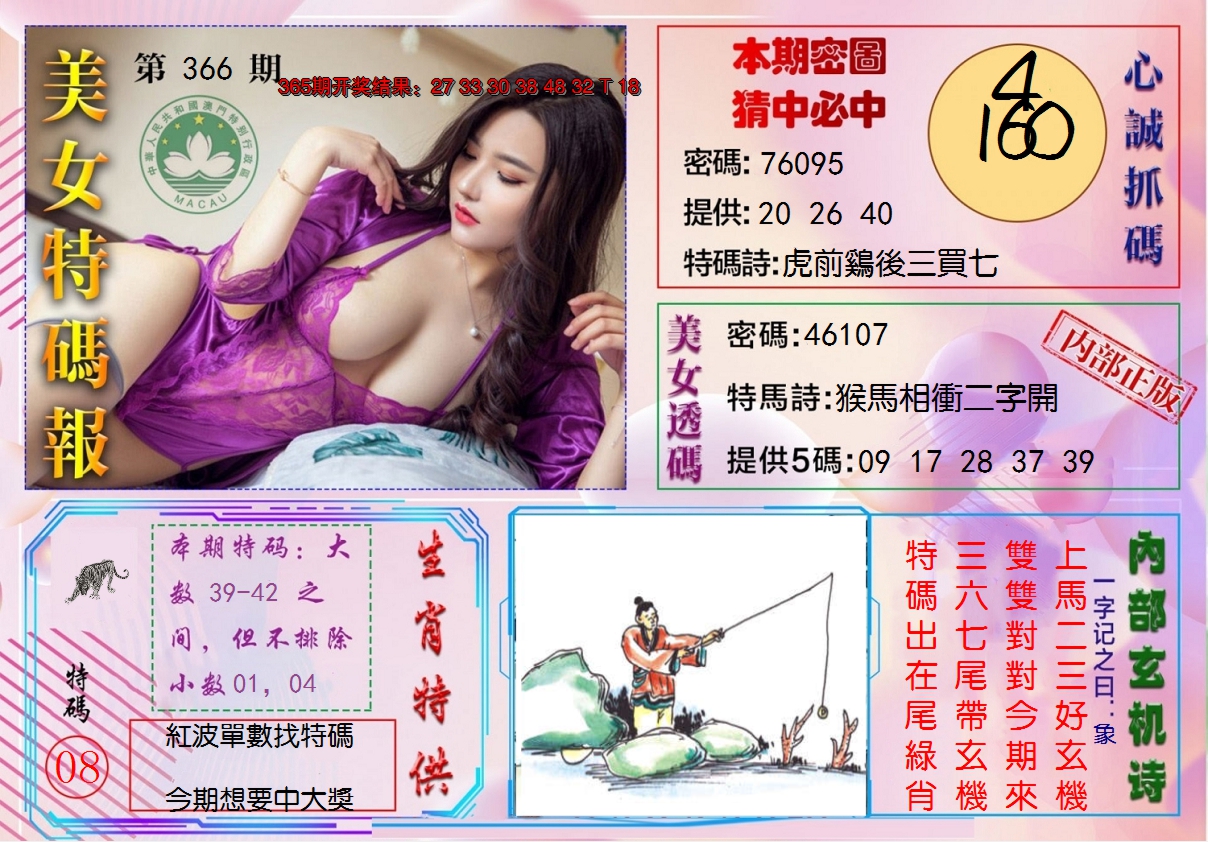 2024366期美女特码报