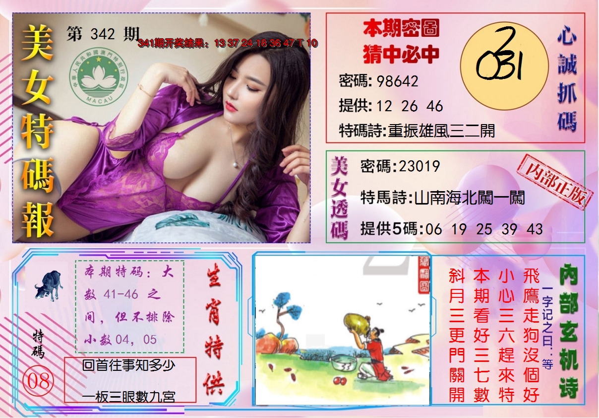 2024342期美女特码报