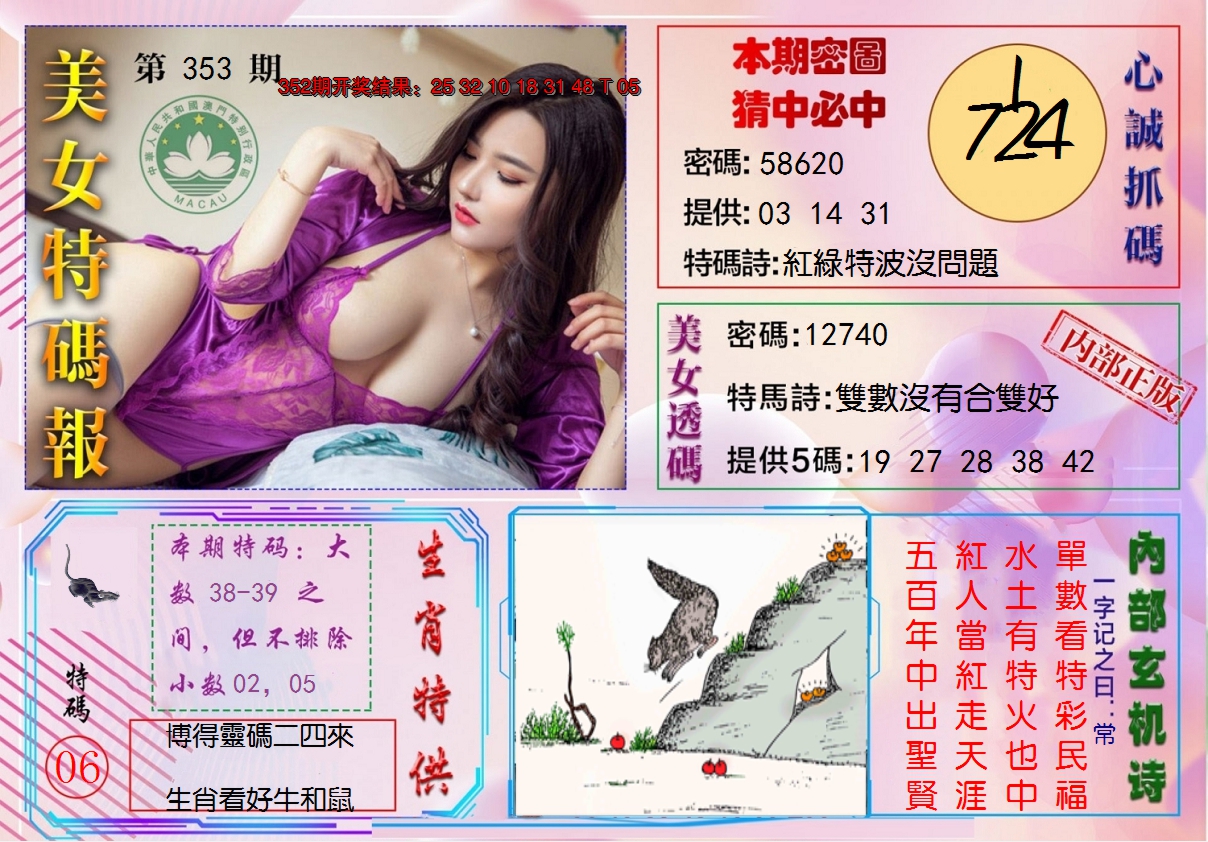 2024353期美女特码报