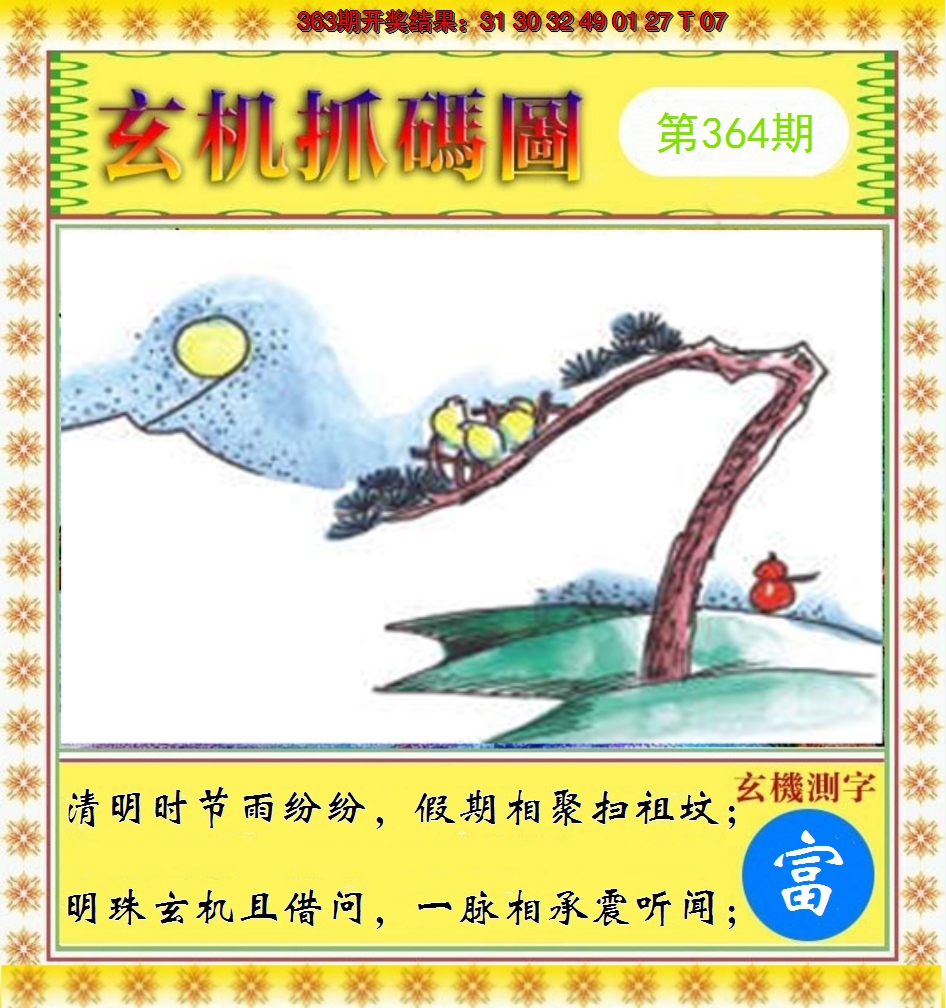 2024364期玄机抓码图