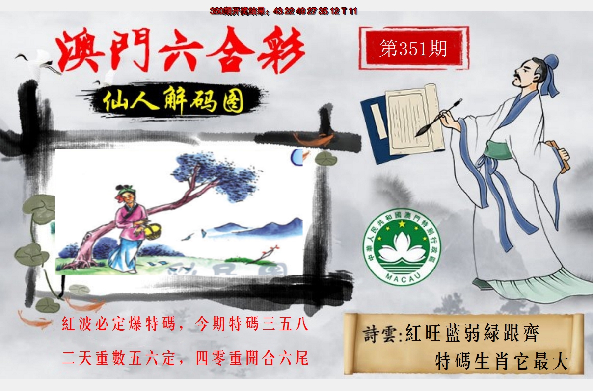 2024351期仙人解码图