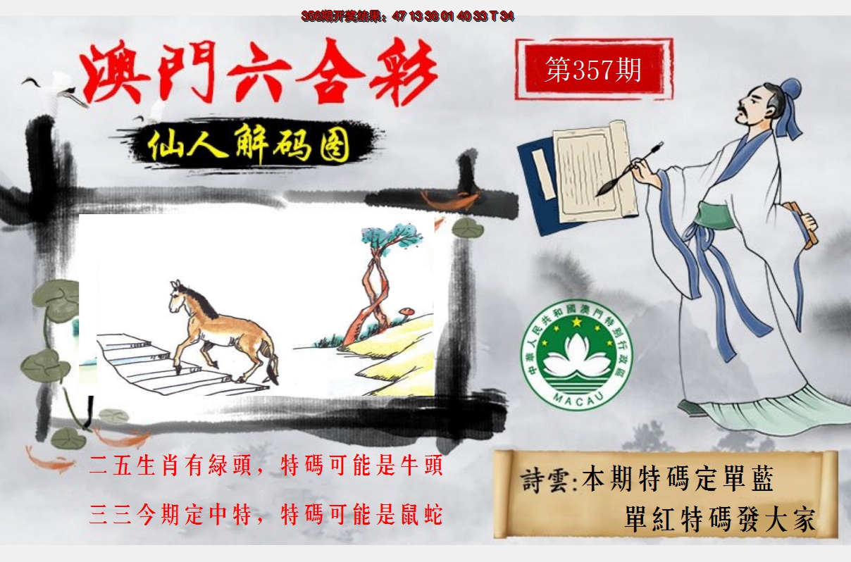 2024357期仙人解码图