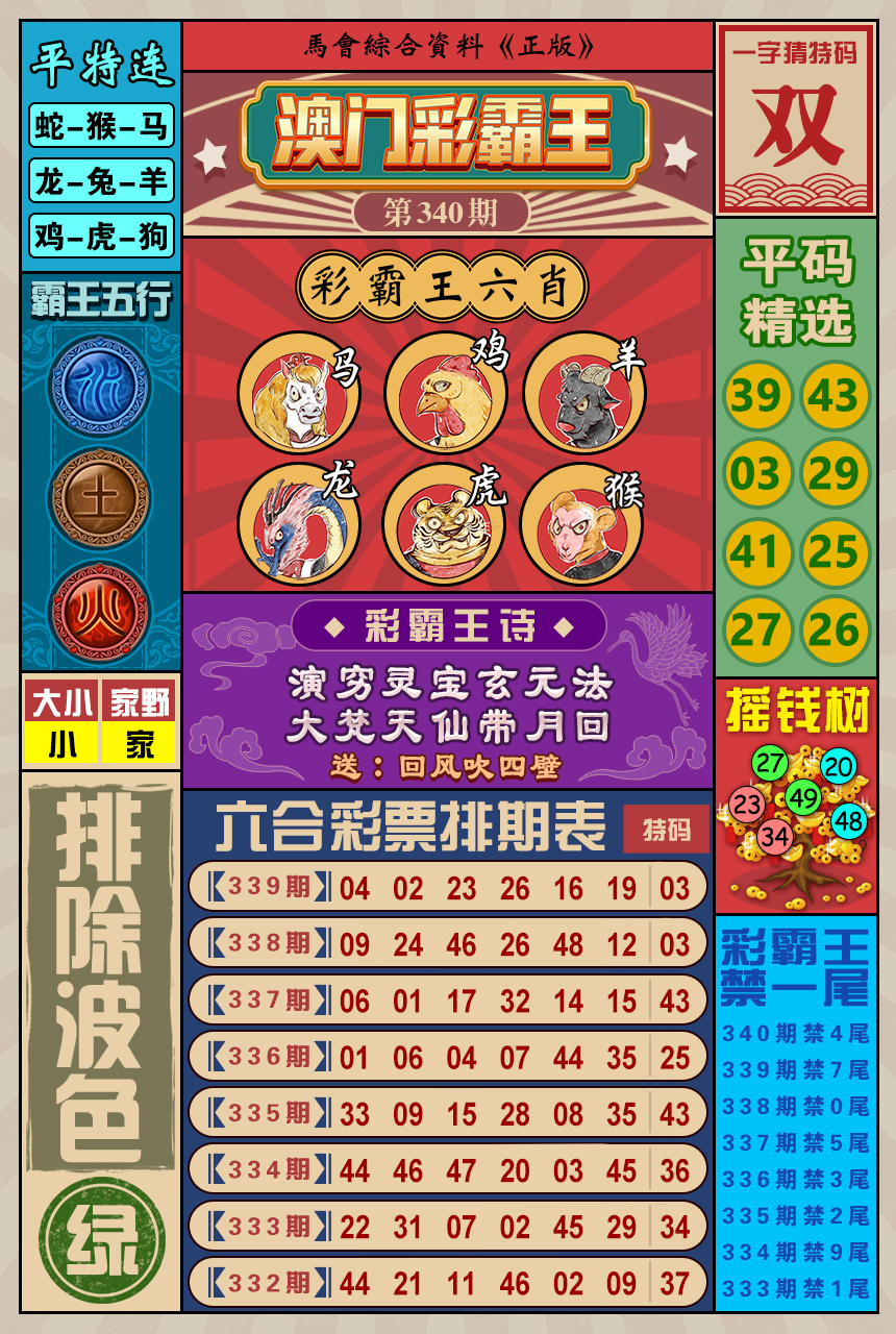 2024340期澳门彩霸王